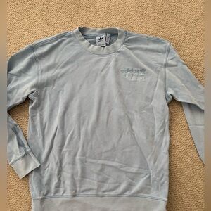 Adidas Men's Light Blue Crewneck Sweater